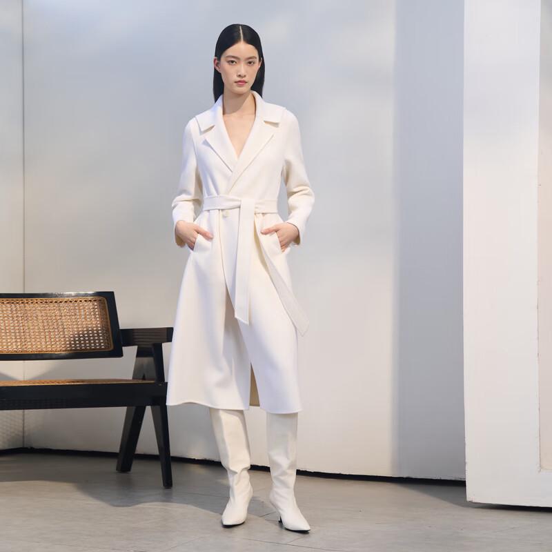 

ELLASSAY Women s Gentle Belted Wool Blend Coat XS