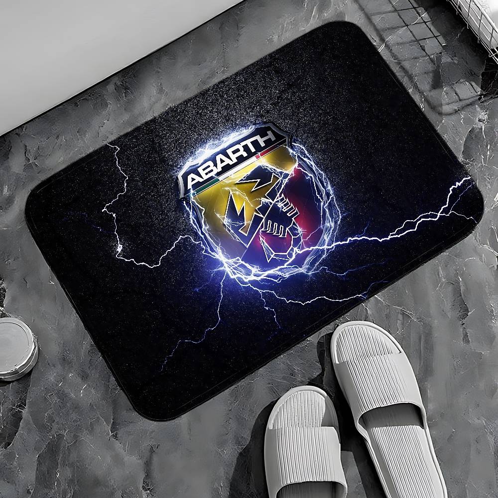 A-Abarths Fiat Entry Door Floor Mat Festive Decorations Carpet Bathroom Anti-slip Mat Entrance Doormat