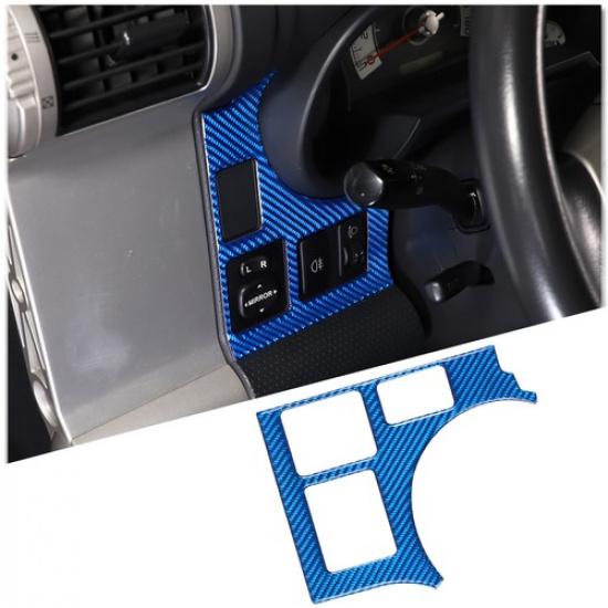 Blue Carbon Fiber Rearview Mirror Adjustment Switch Sticker For FJ Cruiser 07-21