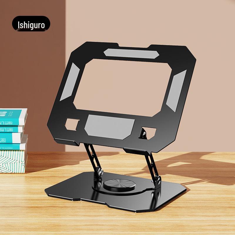 All-Metal Dual-Axis Laptop Stand: Elevates View, Enhances Heat Dissipation for Dorm Desktops.