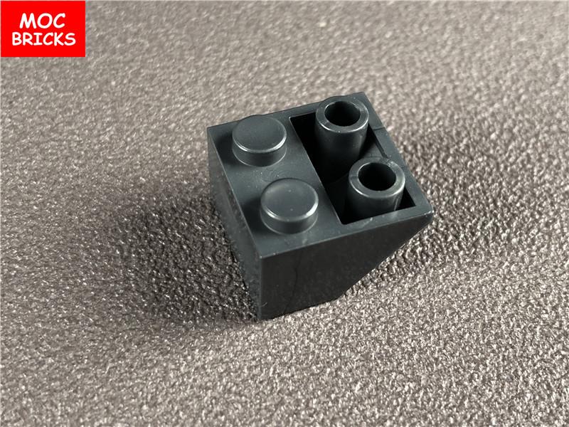 Non-Toxic 50Pcs/Lot Moc Bricks White Black Silver Gray Slope Brick 2X2 Inverted 3660 Diy Educational Building Blocks Toys Kids Gifts