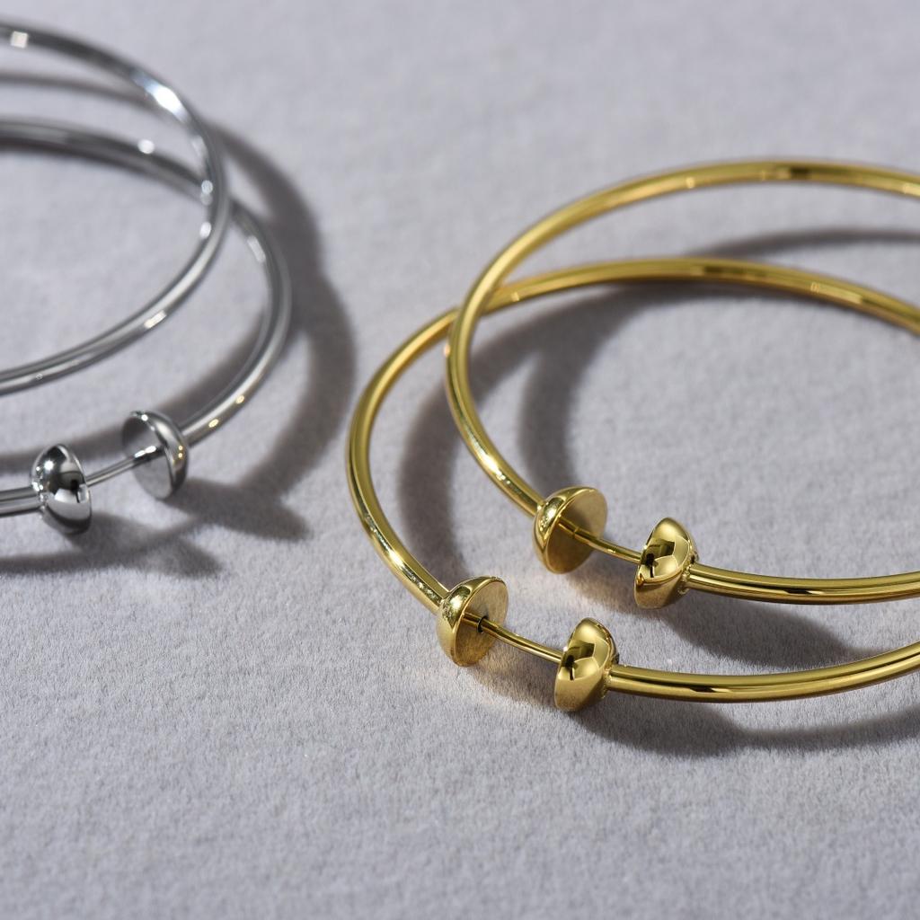 Cold Wind Minimalist Titanium Steel Large Earrings Female Wind Exaggerated Unique Personality Fashion Versatile Earrings Earrings