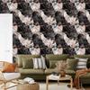 Graphite and Burgundy Marble Wallpaper for Living Room and Bedroom 50x1000