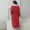 Robă lungă din lână de coral Rochie kimono de iarnă Cămașă de noapte din flanel caldă Halat de baie Lenjerie de noapte Lenjerie intimă Îmbrăcăminte de casă îngroșată