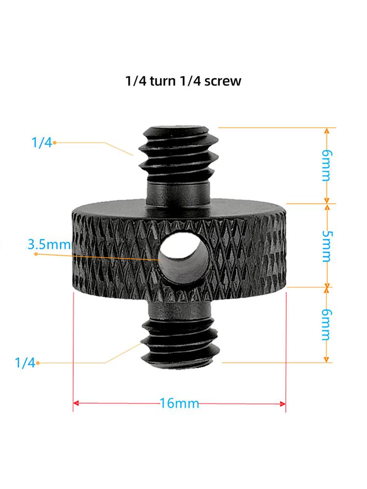 1/4" 3/8" Camera Adapter Tripod Screw Adapter for DSLR Camera Tripod Shoulder Rig Lighting Equipment GoPro Hero 12 11 Osmo Mount