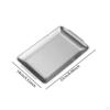 Stainless Steel Serving Tray Metal Food Matte Dish Rectangle Dinner Plate Organizer