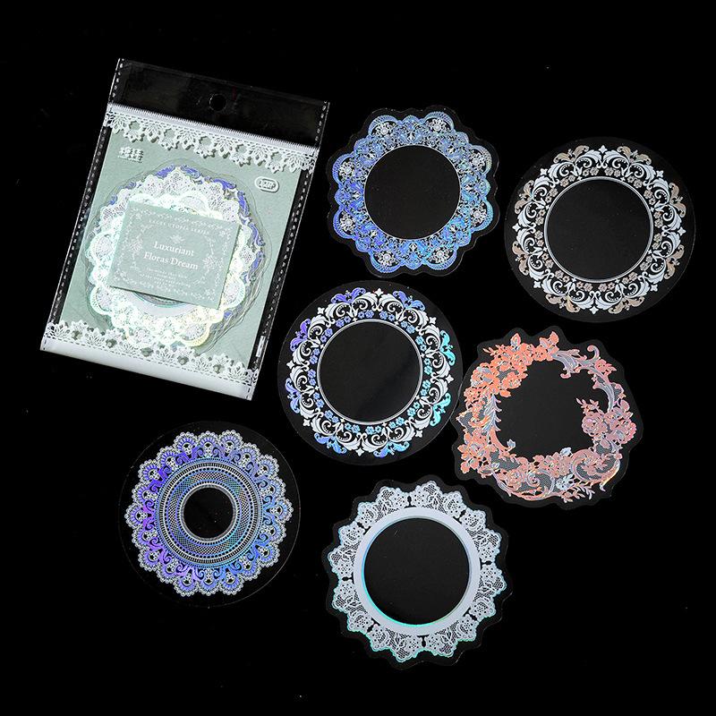 Silver Lace Utopia Sticker Pack: 6 Styles for DIY Journals