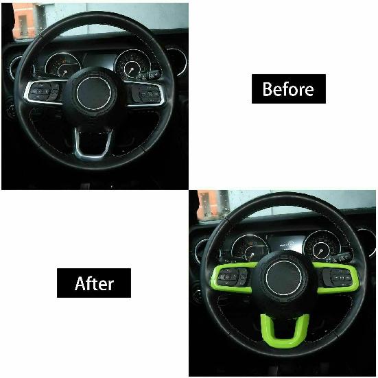 Steering Wheel Trim Cover Decoration for Jeep Wrangler 2018+ JL JT Accessories