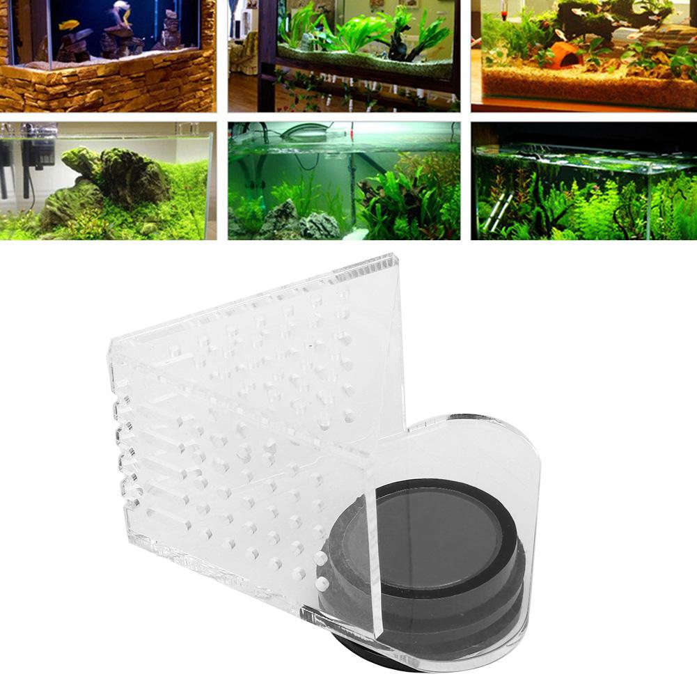 Acrylic Strong Magnetic Fish Feeder Aquarium Red Worm Feeding Cup Fish Food Feed Tool