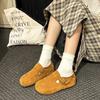 Retro buckle inner heightening Boken shoes 2025 autumn new Korean version single shoes comfortable thick-soled shallow mouth Mary Jane shoes