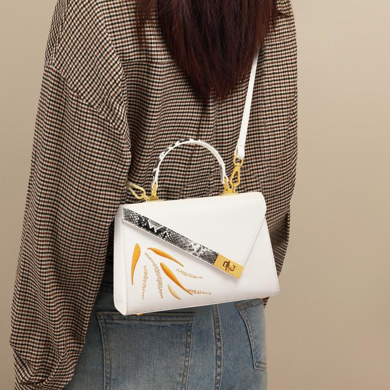 

Crossbody bag women s bag cowhide handbag niche underarm bag small square bag birthday gift for girlfriend and wife bags