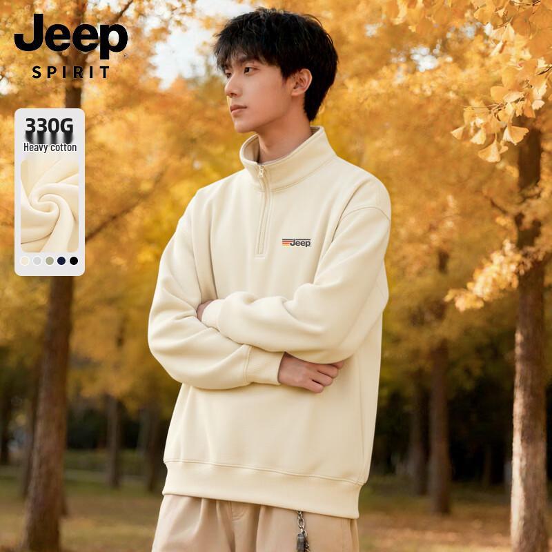 JEEP SPIRIT Men s Half-Zip Fleece Pullover Sweatshirt 3XL