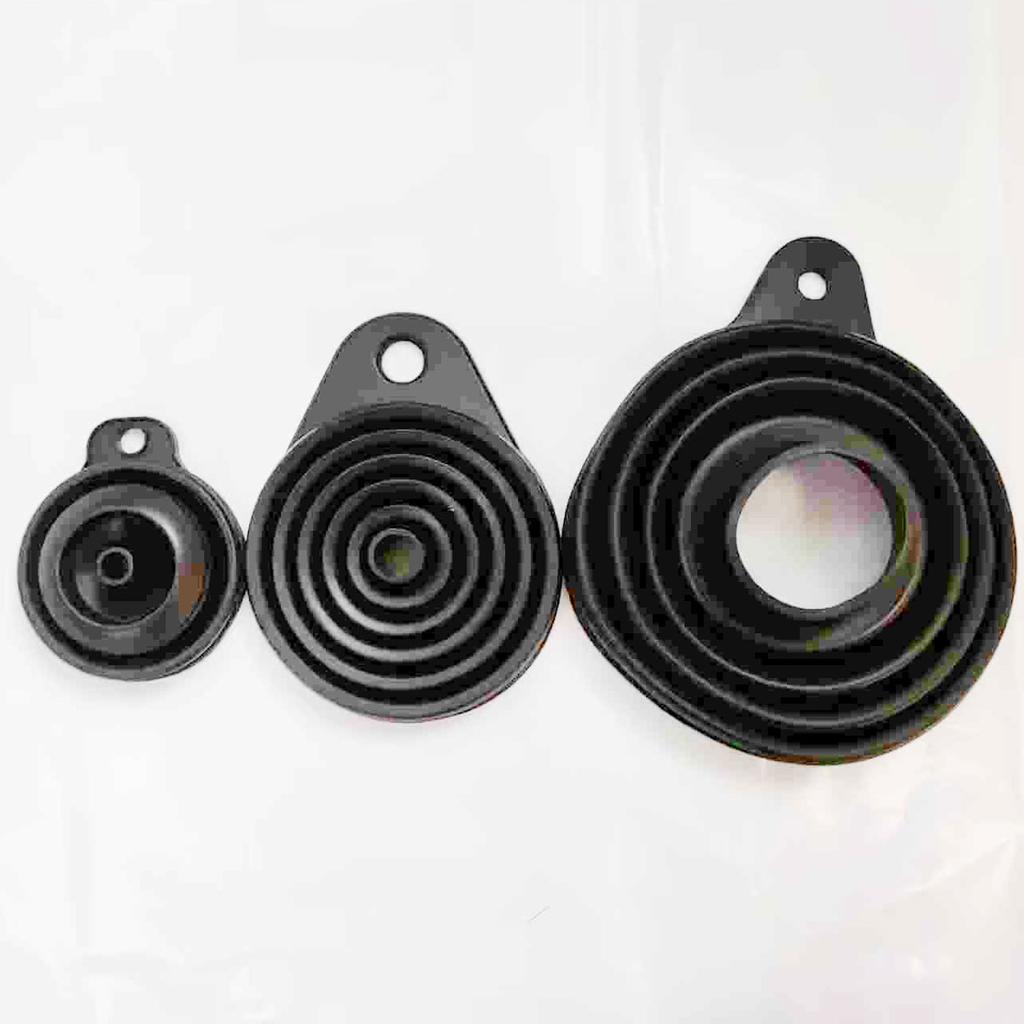 3 Pcs Kitchen Funnel Set, Silicone Collapsible Funnel for Kitchen Use Filling Bottles,Canning, Cooking and Water Powder Transfer