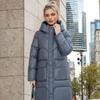 2026 Winter Damen Parkas Oberteile Damen Kapuzen Hoher Kragen Verdicken Warme Baumwolljacken Damen Einfarbige Lange Jacke Für Damen
