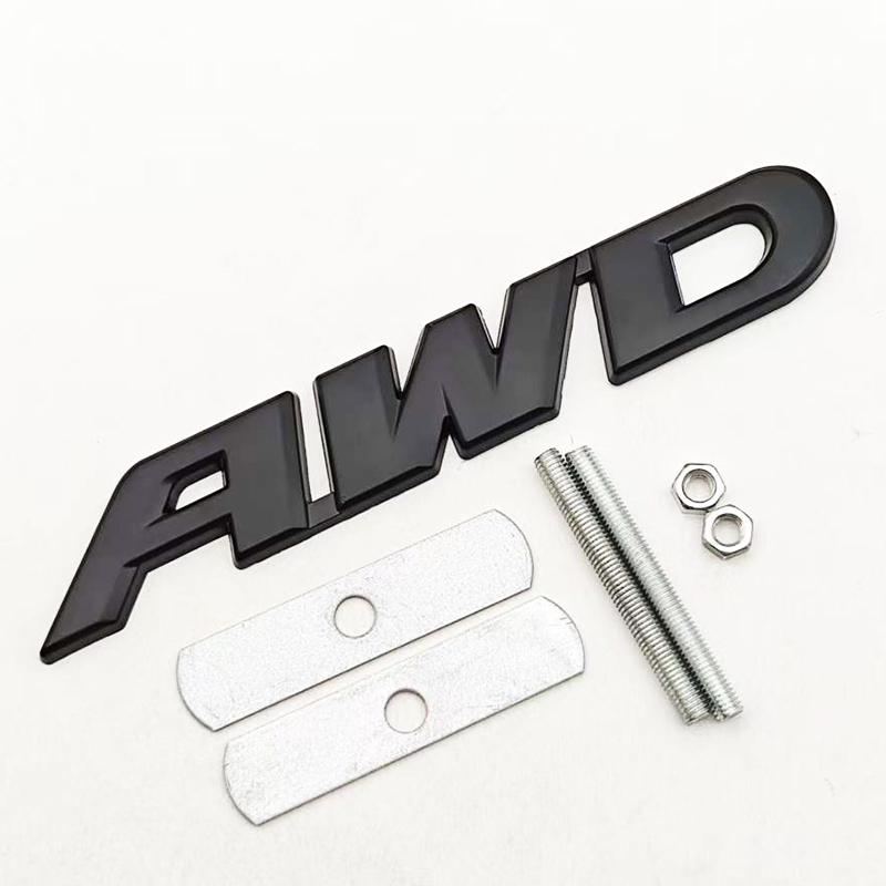 3D Metal AWD Logo Badge Sticker Car Body Emblem Decal Wheel Drive SUV Off Road for Toyota Impreza Subaru Honda Auto Accessories
