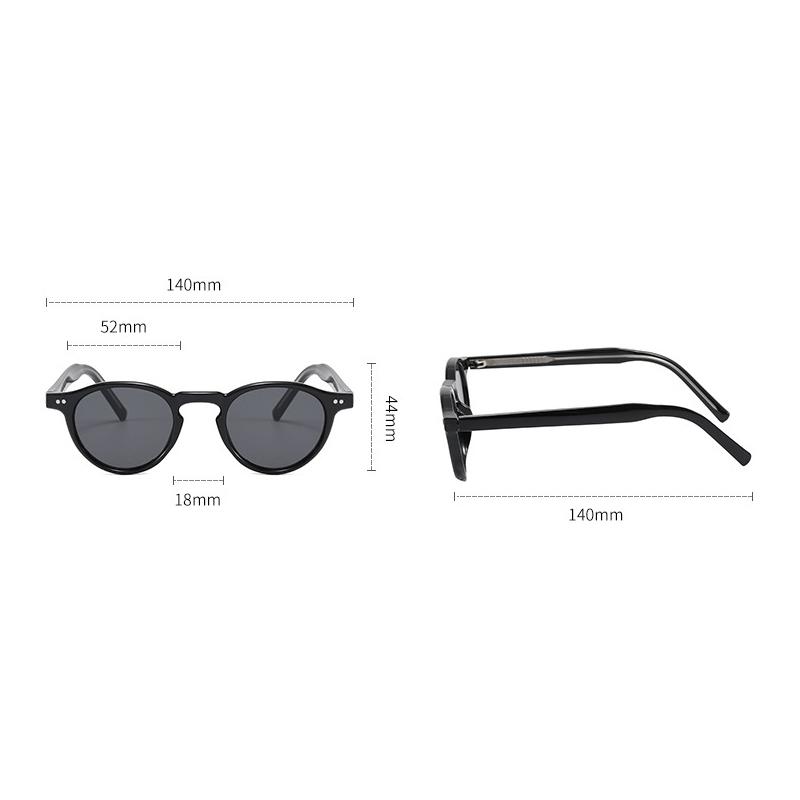 New Retro Round-Frame Sunglasses Fashionable Street Style Shades UV400 Unisex Outdoor Travel Anti-UV Sun Glasses