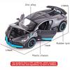 1:Kovové modely aut Bugatti Divo v měřítku 24 pro hračky pro chlapce od 3 do 12 let, stahovací vozidla s hudebními dvířky a kapotou lze otevřít