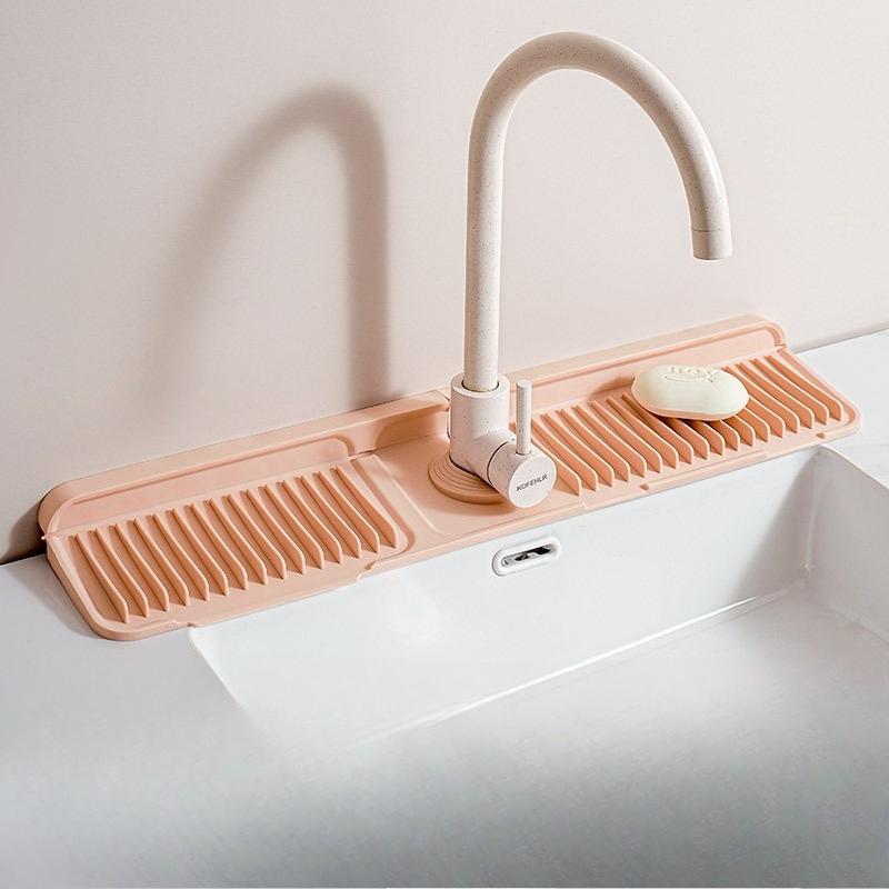 Upgraded Button Silicone Faucet Drain Pad, Kitchen Sink Storage Pad, Washbasin Leak-proof and Anti-slip Pad