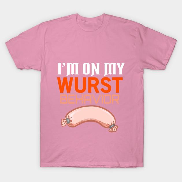 T Shirt Women Im On My Wurst Behavior T Shirt Funny October Fest Harajuku Print Kawaii Tshirt Summer Short Sleeve Female T-Shirt Top Tee