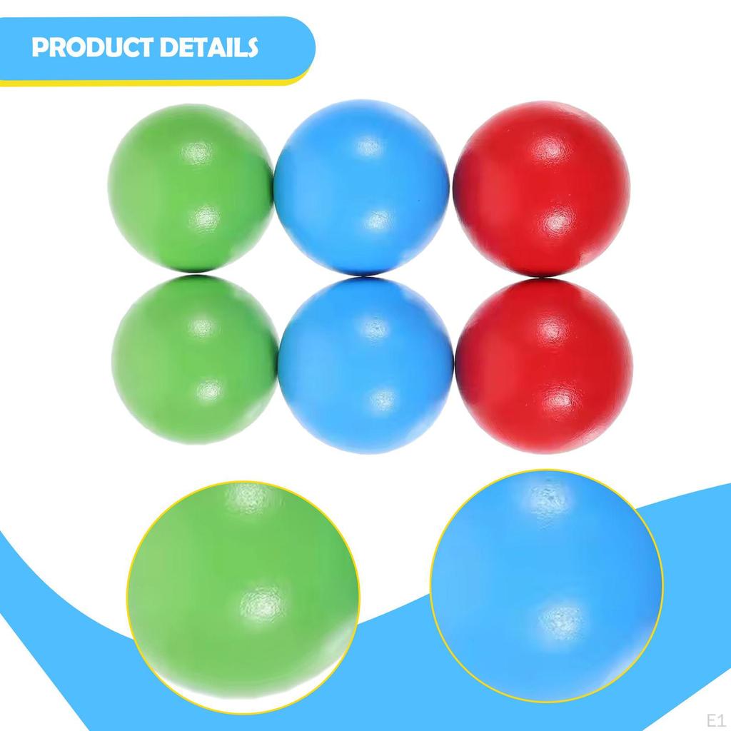 6x Wooden Bocce Balls Tossing Parent Child Interaction 1.77inch Family Game for Park