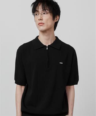 Ssei Essential Half Zip Knit Black