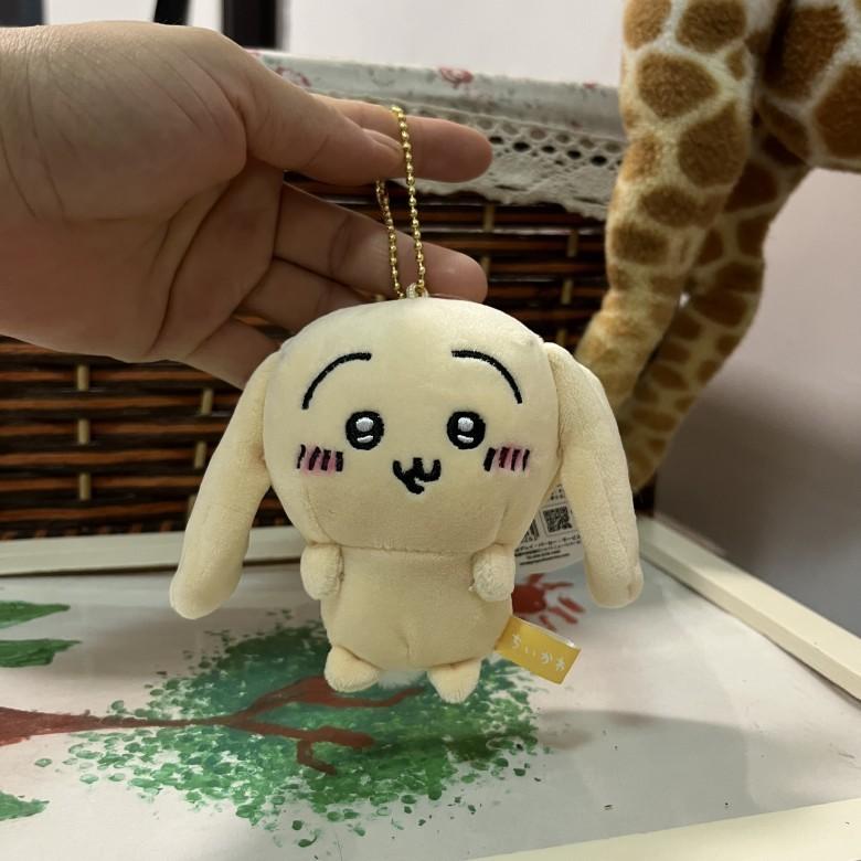 Chiikawa Cartoon Red Ghost Bear Plush Keychain With Hanging Ears For Girls Gift