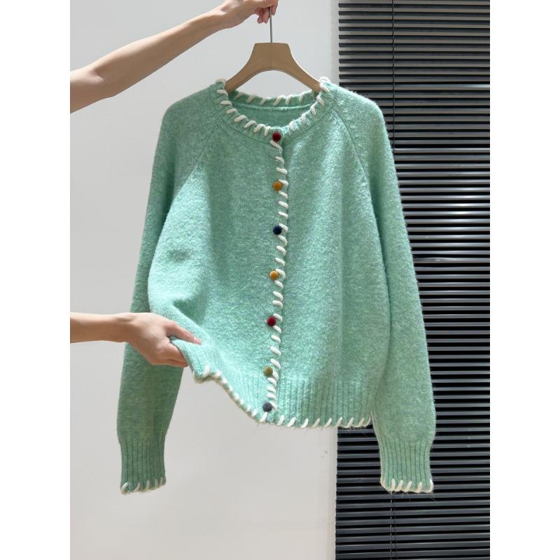 Knitted Sweater Coat Autumn and Winter Loose Design Long-sleeved Cardigan Top