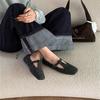 Retro Mary Jane Shoes Women's 2025 Autumn and Winter New French Temperament Elegant Fairy Wind Belt Soft Sole Evening Shoes Single Shoes