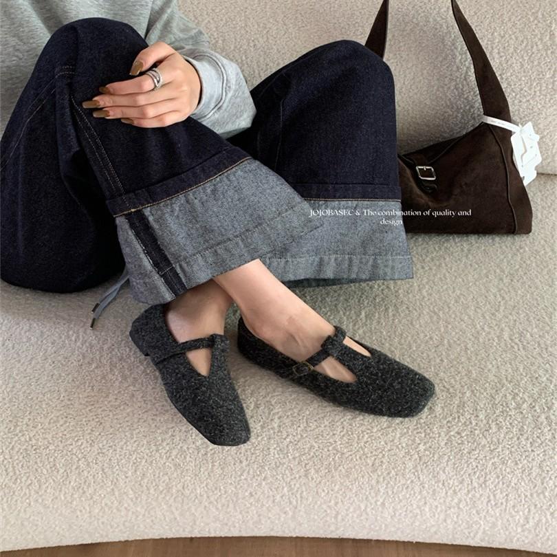 Retro Mary Jane Shoes Women's 2025 Autumn and Winter New French Temperament Elegant Fairy Wind Belt Soft Sole Evening Shoes Single Shoes