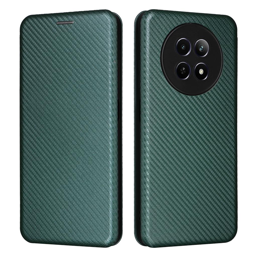 For Realme 12 5G/12x 5G Case Card Slots Carbon Fiber Texture Phone Cover