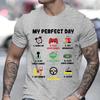 Men's T-shirts My Perfect Day Gamer Cool Gamer Video Game Funny T-Shirt Male Tshirts Video Games Play Playing Lover Tops Outfits