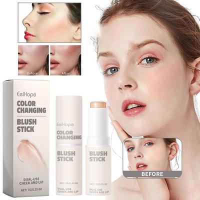 Color-changing Powder Blush Stick Natural Light Long-lasting Nude Color Multi-purpose Powder Blush Stick