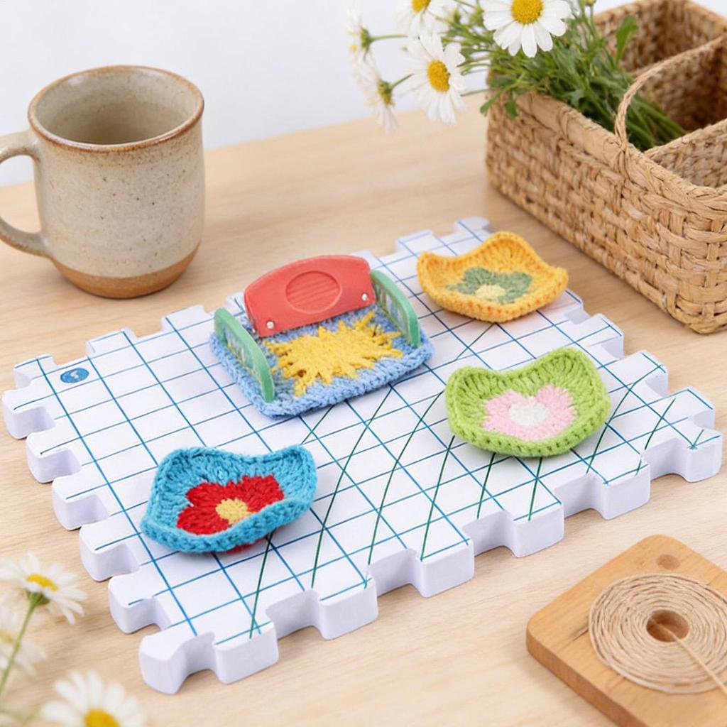 Blocking Mats Crocheting Supplies Interlocking Blocking Boards For Knitters Crocheters Fiber Artists Garments Carpets Clothes