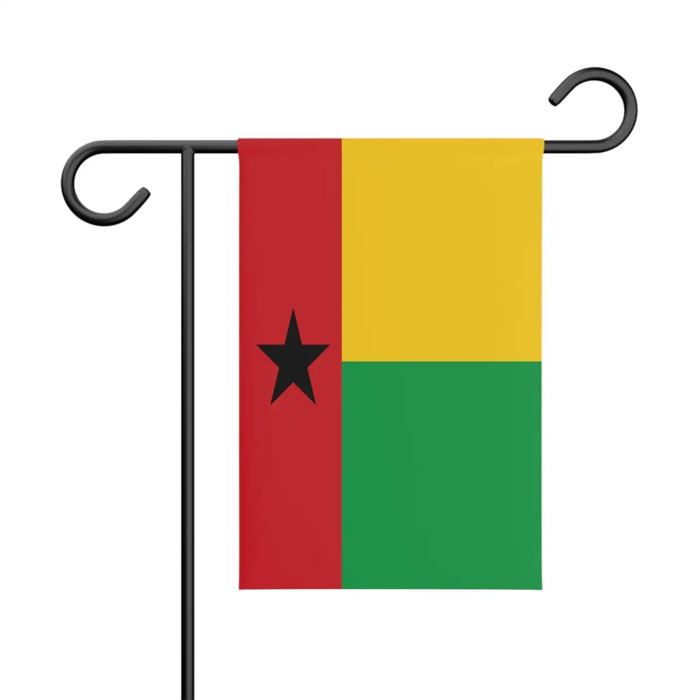 Drapeau - Guinée-Bissau - 32 X 47.5 Cm - Polyester - Impression Recto/verso - Jardin Extérieur