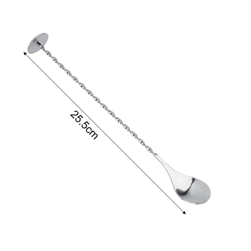 

1Pcs Black/Rose Gold Bar Cocktail Spoons Set, Stainless Steel Spiral Pattern Cocktail Shaker Mixing Spoon