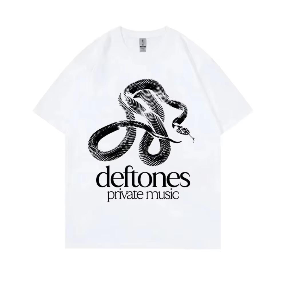 Limited Alternative Metal Rock Band Deftones Private Music Snake Graphic T Shirts Unisex Unisex Vintage Oversized Tshirt Streetwear M
