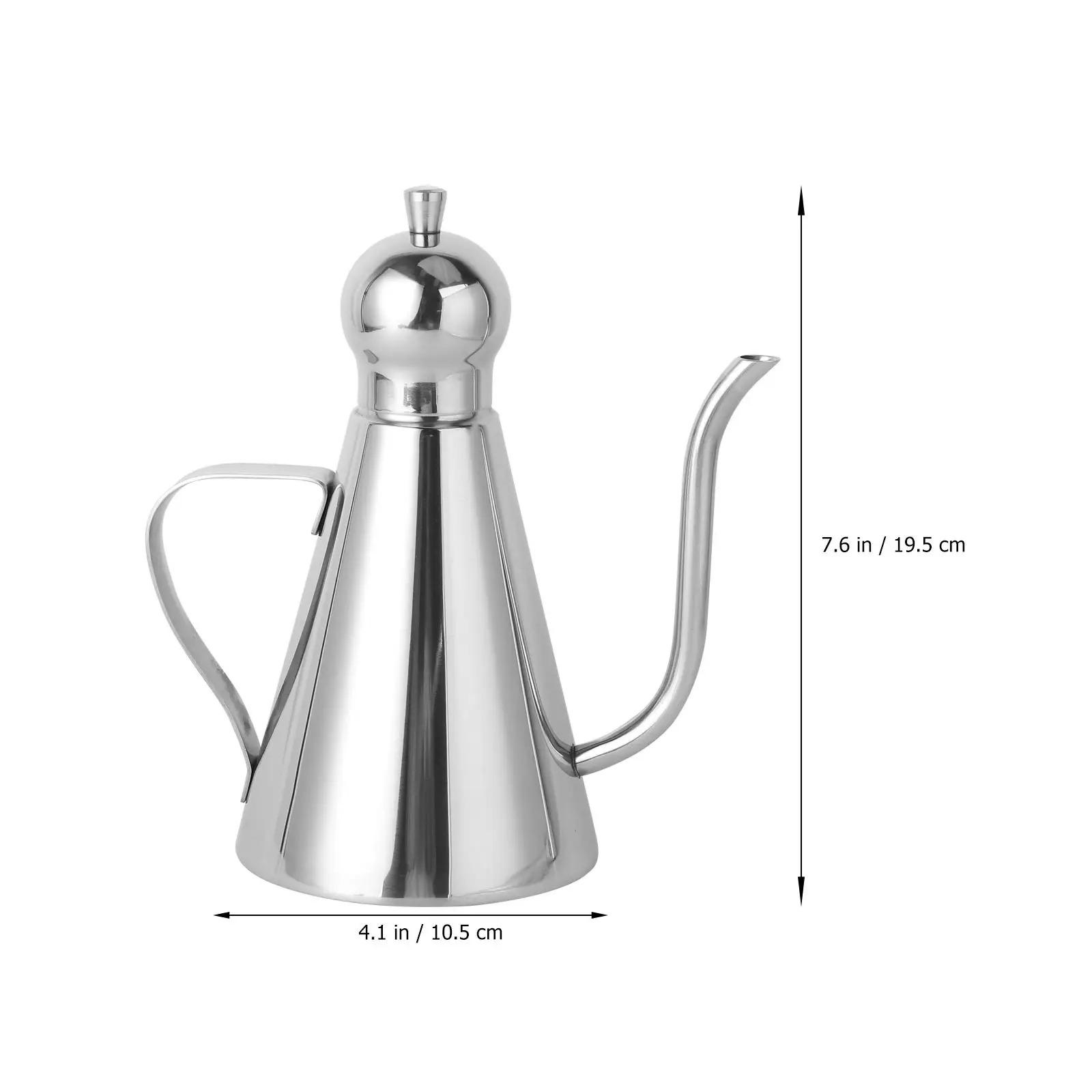 

0.5L 304 Stainless Steel Oil Bottle Daily Use Dispenser Kitchen Container Vinegar Precise Fit Condiment Leakproof Sauce