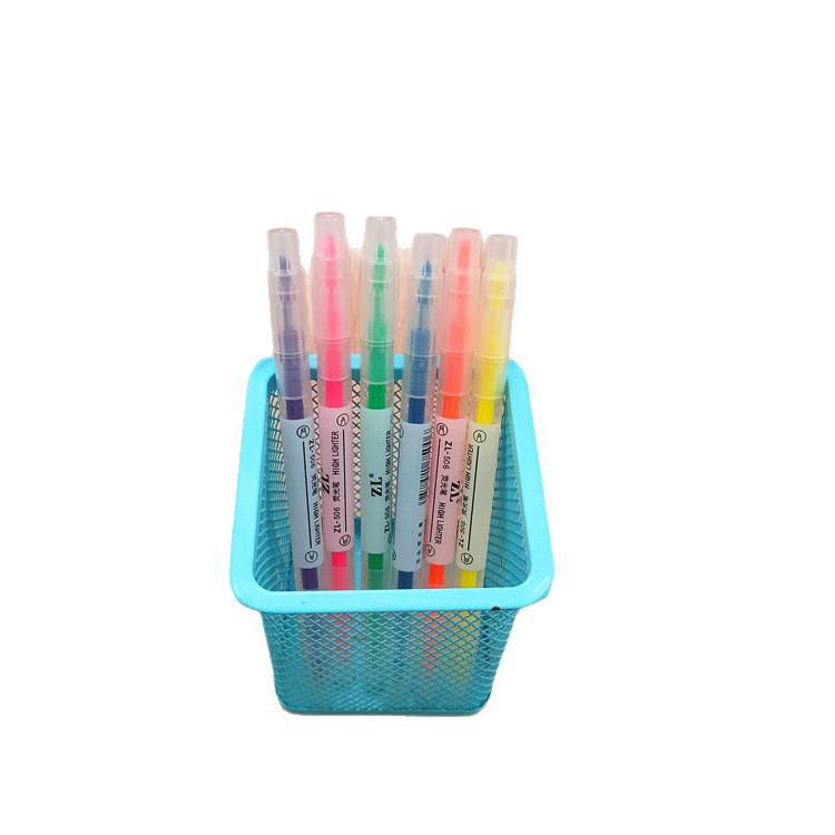Double-Ended Fluorescent Highlighter & Watercolor Marker Pen for Students