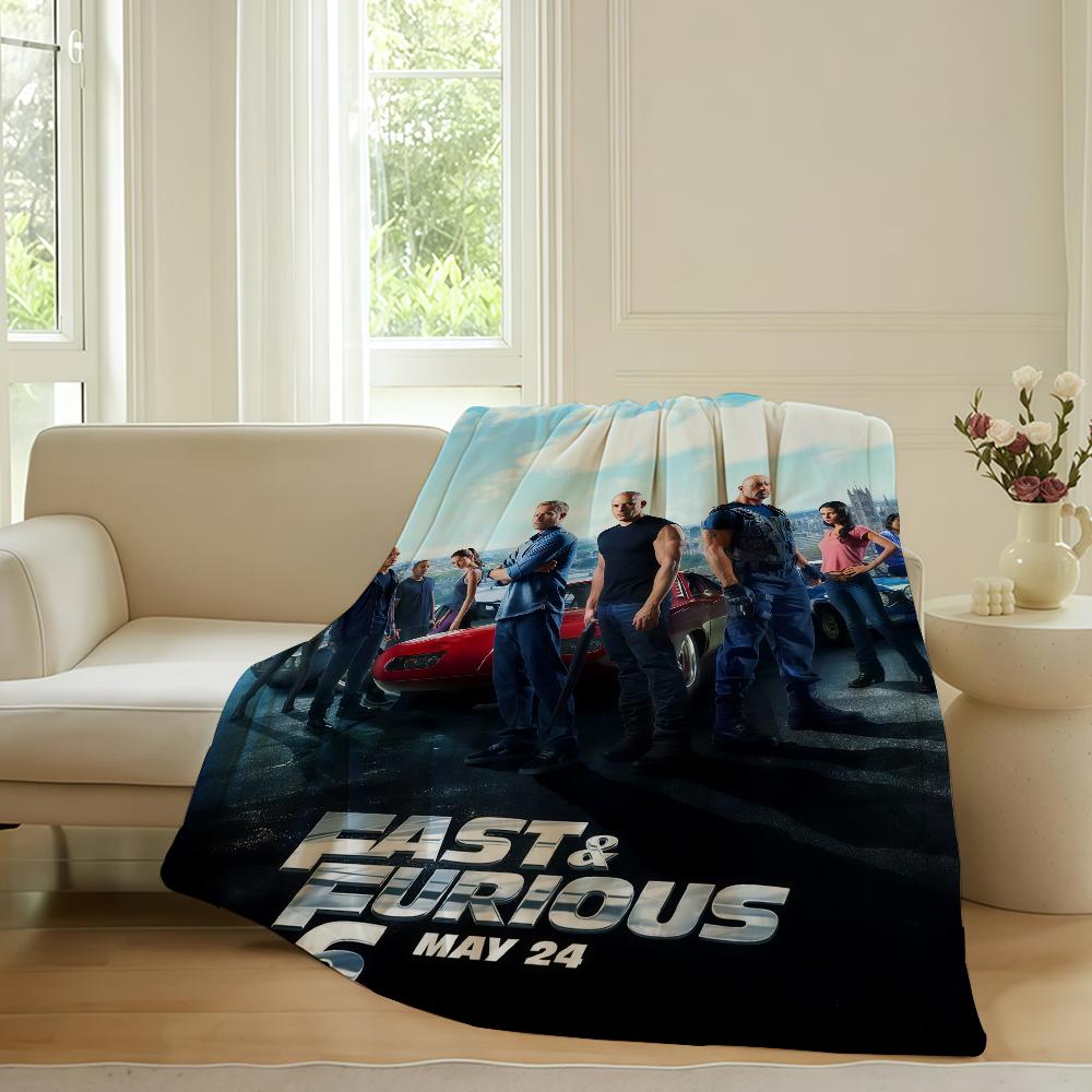 Adventure movie F-Fast F-Furious Blanket For Sofa Office Bed Plane Travel Sleep Read Relax Camping Soft And Warm