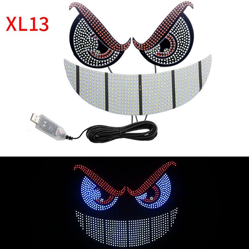 Devil's Eye LED Decorative Light Emoji Light Rear Window Car Warning Light
