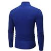 Herr Casual Hög Hals Långärmad T-shirt Enfärgad Smal Passform Pullover Undertröja Termisk Baslager Skjorta