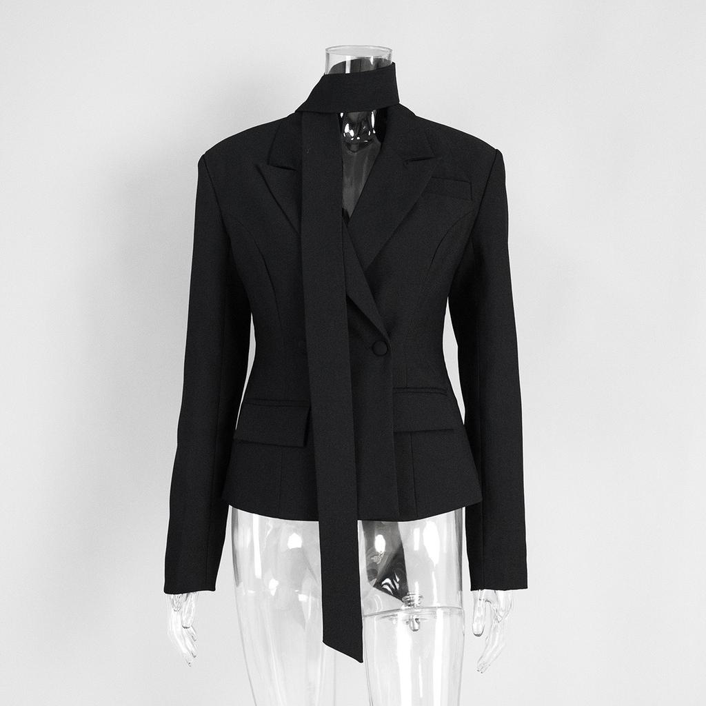 Damen Herbst Winter Neuer Blazer mit Gürtel und Taillierung, Kurze Länge Elegante Pendler Freizeit Blazer Jacke Für Damen