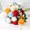 European-Style Smoky Willow Peony & Rose Artificial Flower Arrangement for Home and Wedding Decor