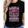 Funny Lucky Daughter T-Shirt - Bold Multicolored Text 'I'M A LUCKY DAUGHTER I Have A CRAZY DAD' Casual Tee