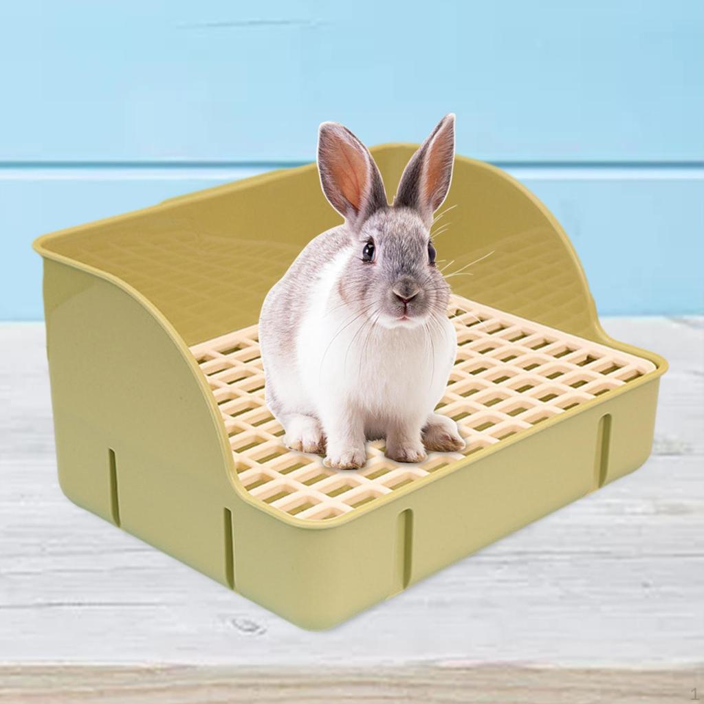 Corner Litter Box for Small Pets - Space-Saving Potty Solution