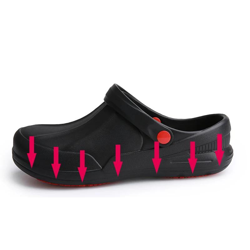 Men Chef Clogs Men Kitchen Shoes EVA Injection Shoes Anti-slip Outsole Comfortable Garden Clogs Waterproof Sandal Zapatillas