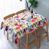 1pc Rectangular Tablecloth Multicolor Floral Print Table Cover For Dining Kitchen Party Decorative Cloth