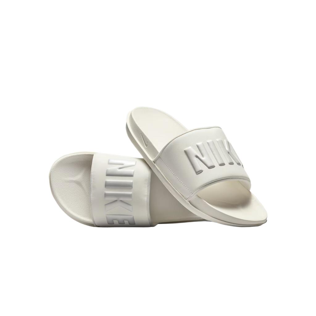 Nike Offcourt Comfortable Fashion Casual Versatile Slide Sandals Women Footwear White Metallic-Silver BQ4632-113