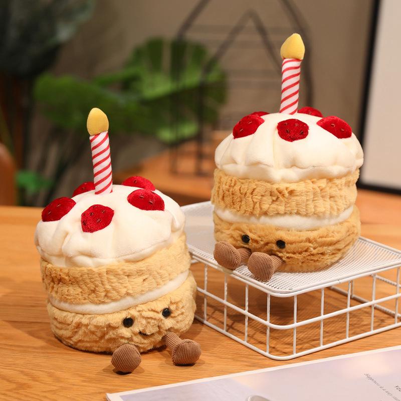 Cross-Border JC Plush Toy Cake Doll Children's Birthday Gift Soft Stuffed Toys Trendy Internet Celebrity Candle Birthday Cake