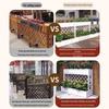 Anti-Corrosion Wood Double-Layer Planter Box with Fence